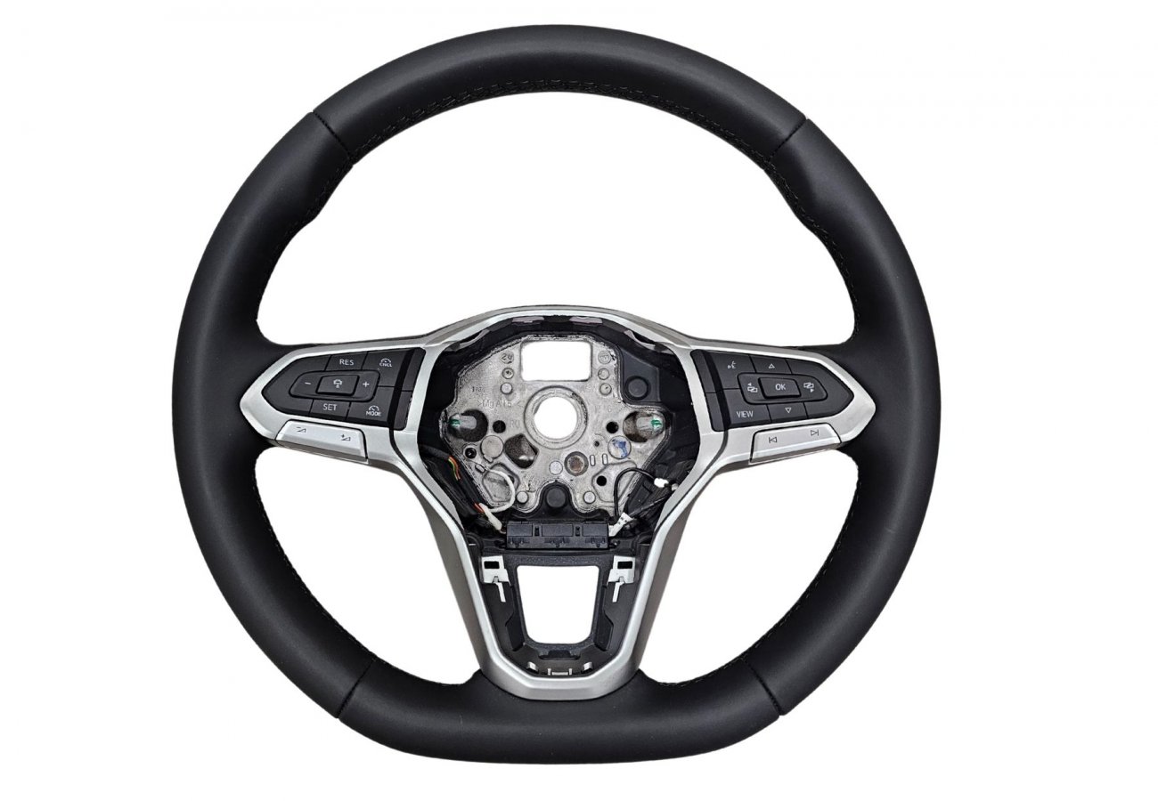 VW Sportlenkrad mit F1-Schaltwippen – Echtleder ohne Airbag, passend für viele Modelle